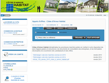 Tablet Screenshot of cotesdarmorhabitat.bretagne-marchespublics.com